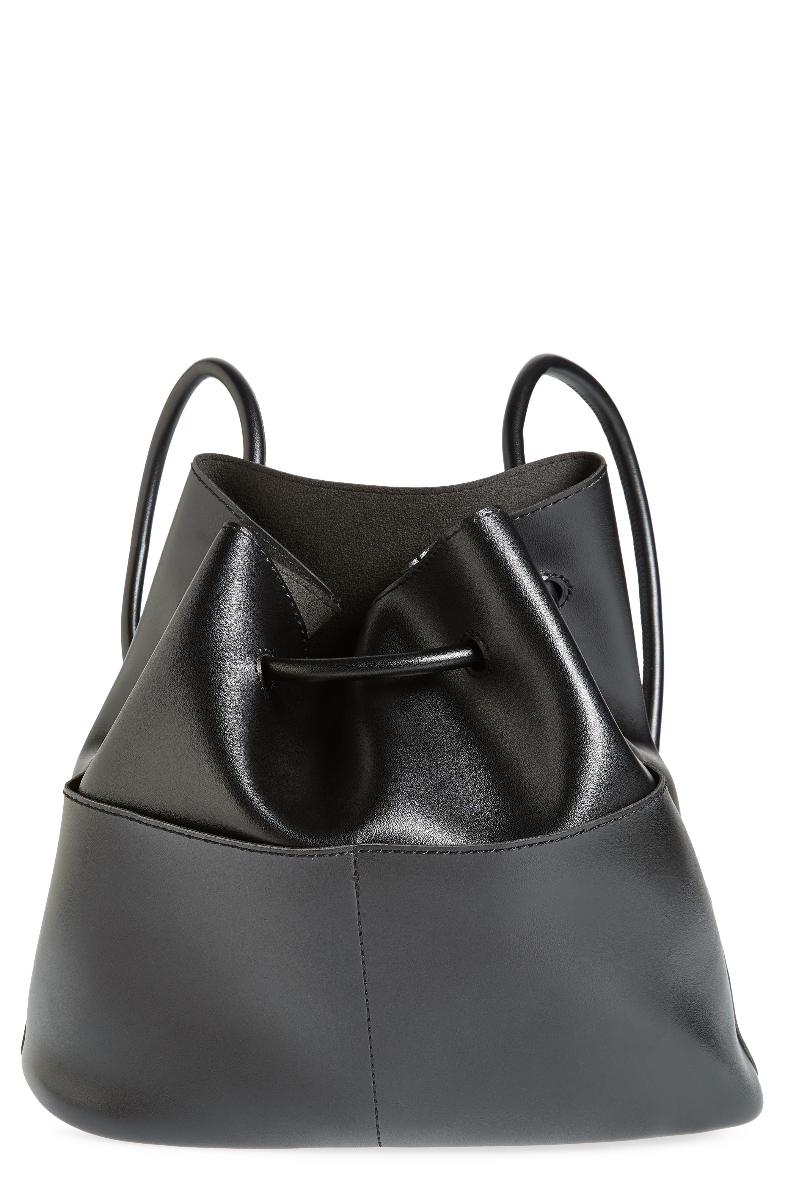 BP. Faux Leather Drawstring Backpack, Main, color, 