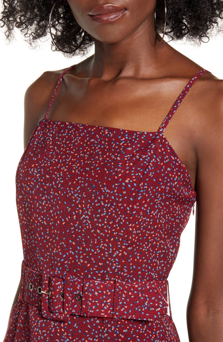 J.O.A. Scattered Dot Belted Minidress, Alternate, color, 