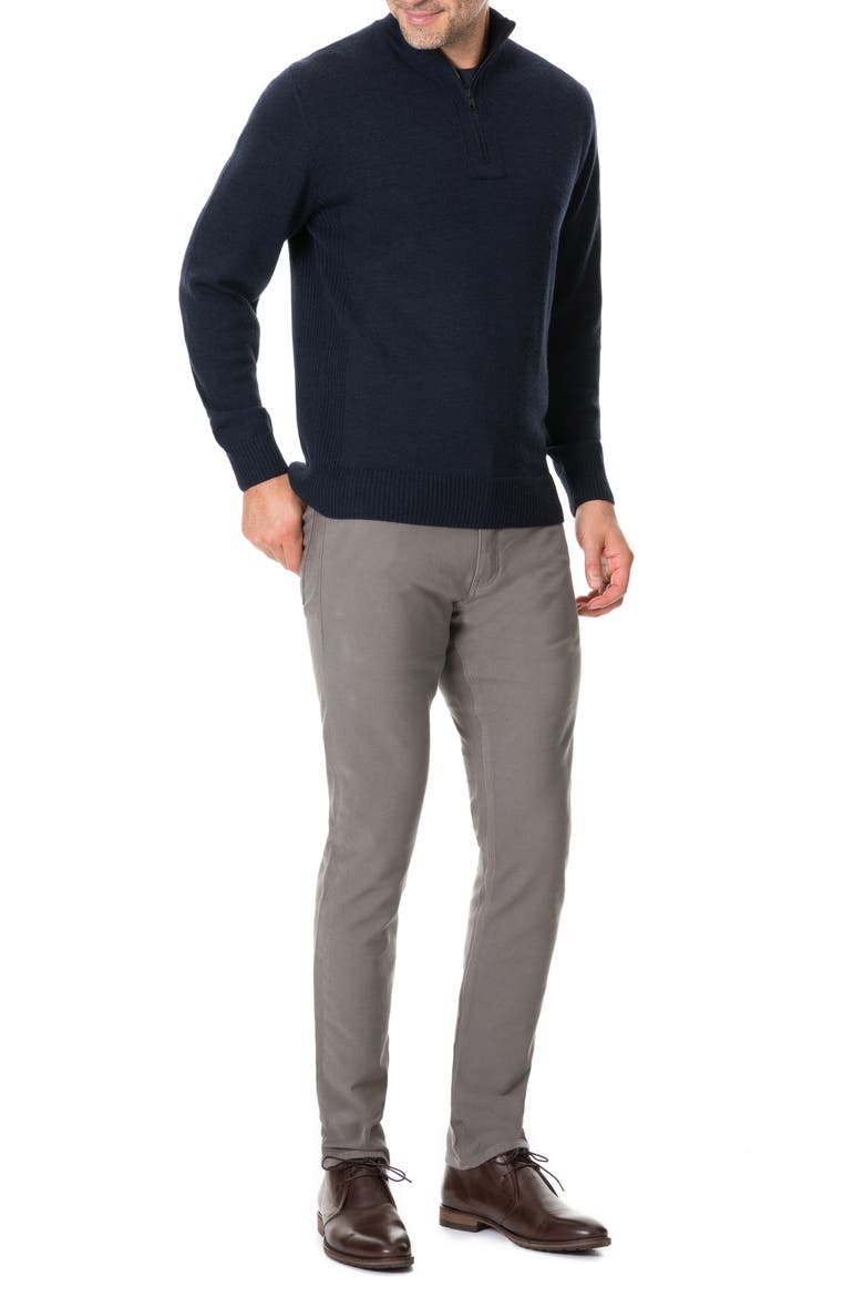 Junction Traceable Wool Quarter Zip Sweater, Alternate, color, TWILIGHT