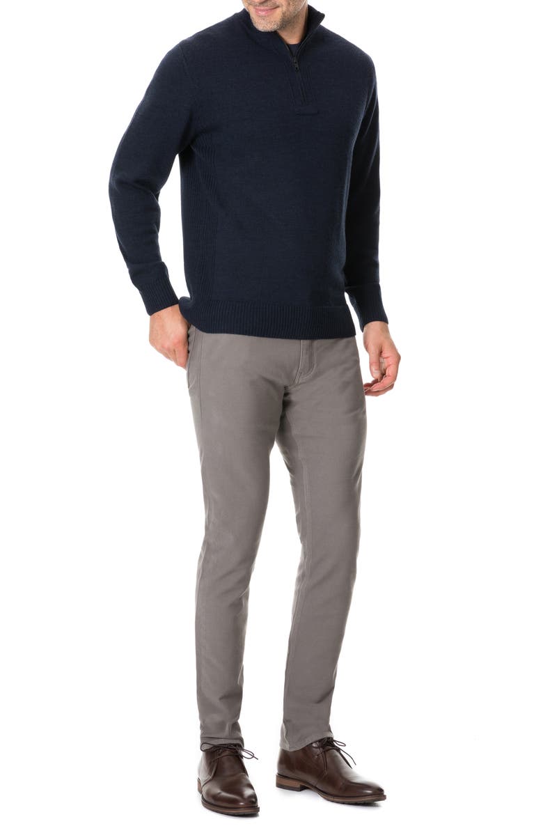 Rodd & Gunn Junction Traceable Wool Quarter Zip Sweater, Alternate, color,