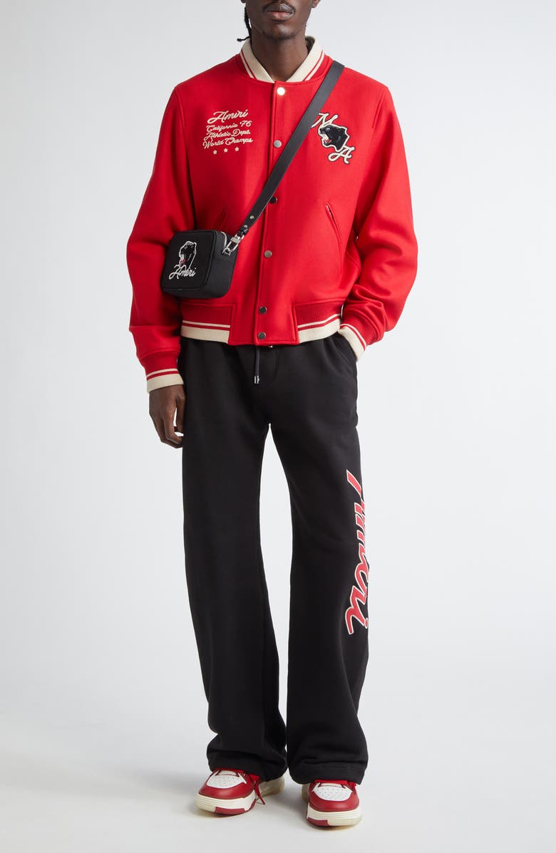 AMIRI City Cotton Logo Graphic Sweatpants, Alternate, color, Black