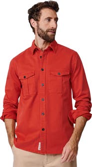 Aubin Cole Long Sleeve Twill Overshirt