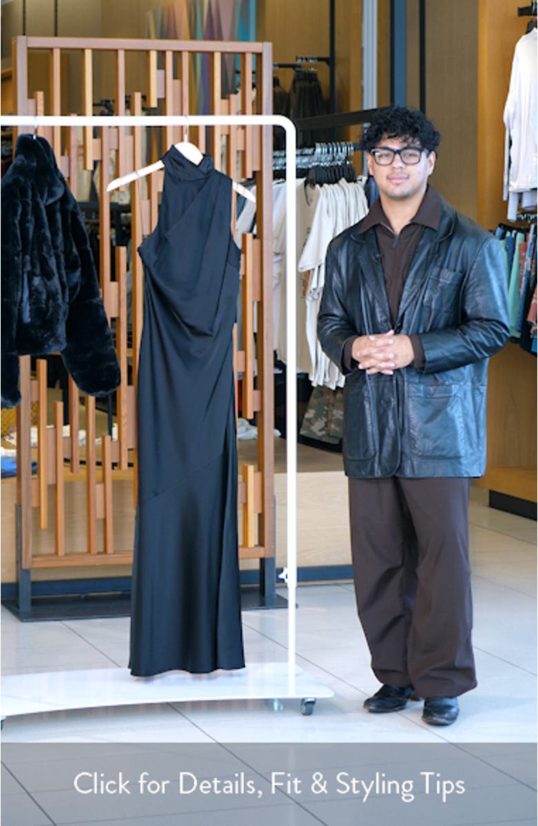 Nadia One-Shoulder Satin Cocktail Dress, sales video thumbnail