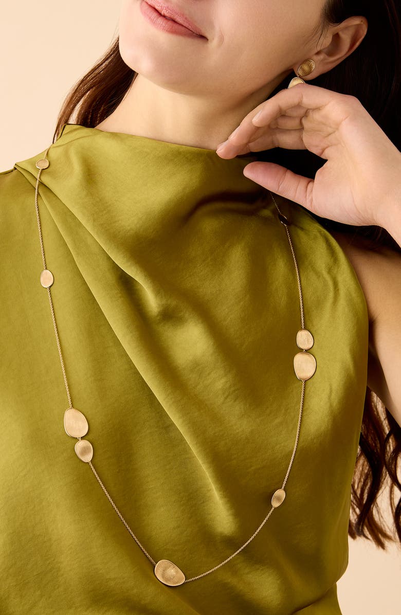 Marco Bicego Lunaria Long Necklace, Alternate, color, 18K Gold