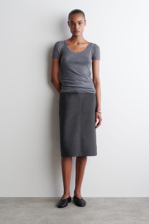 Cotton Pencil Skirt