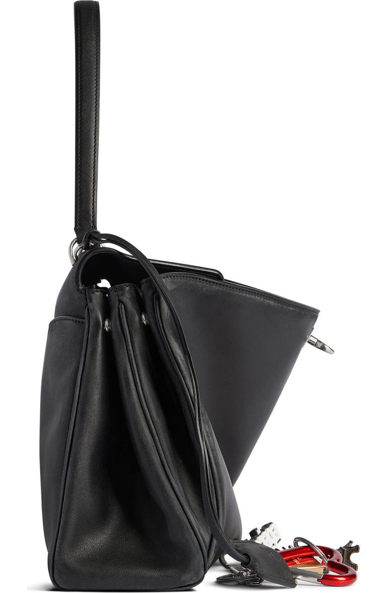 Balenciaga Rodeo Leather Shoulder Bag, Alternate, color,