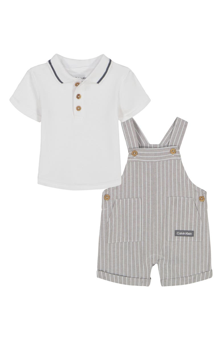 Calvin Klein Henley & Overalls Set, Main, color,