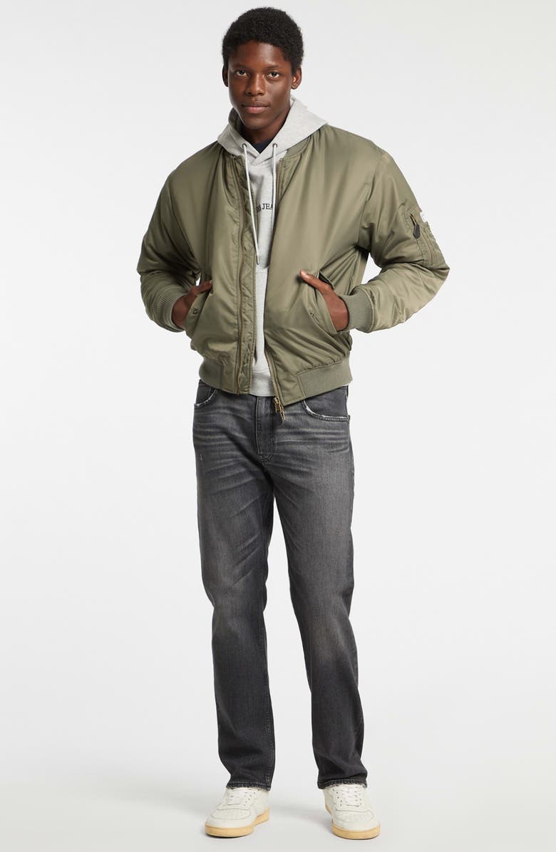 GUESS JEANS Bomber Jacket, Alternate, color, Green