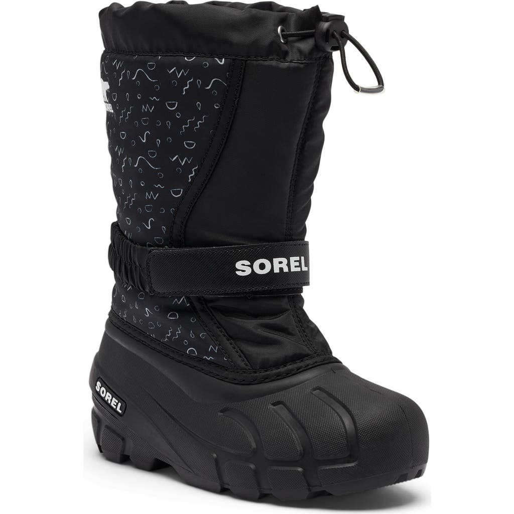Sorel Kids' Flurry Waterproof Snow Boot In Black