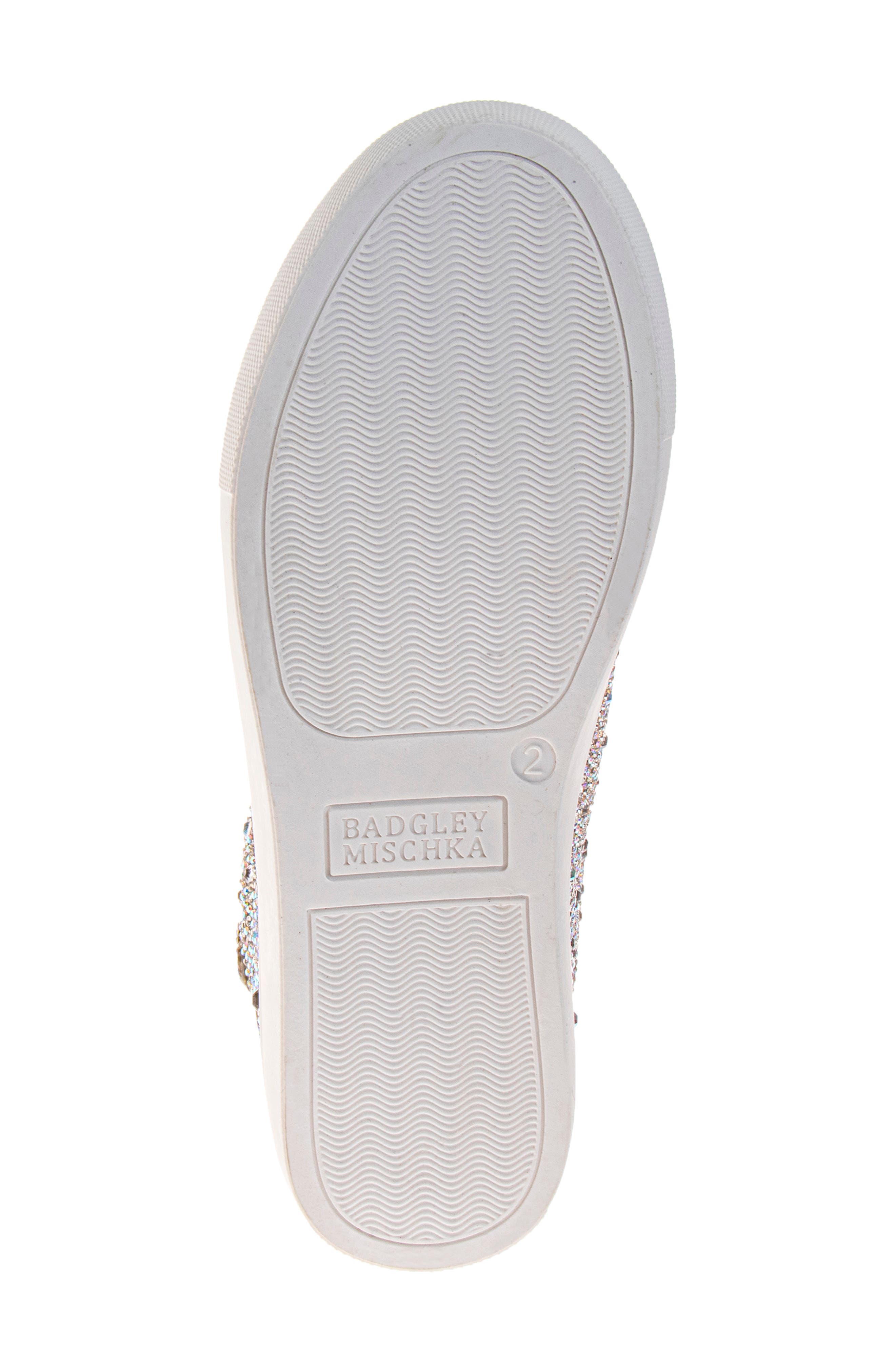 Kids' Glitzy Sneaker, Alternate, color, SILVER