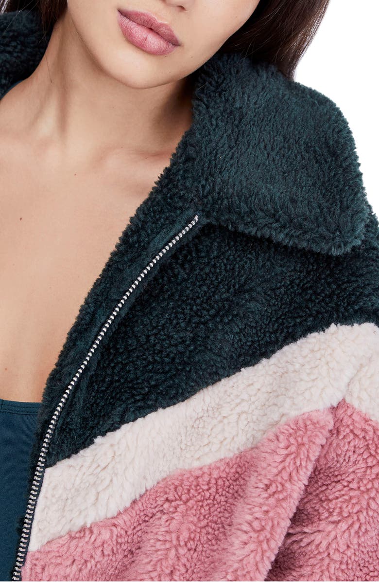 BDG Urban Outfitters Chevron Teddy Coat, Alternate, color, 