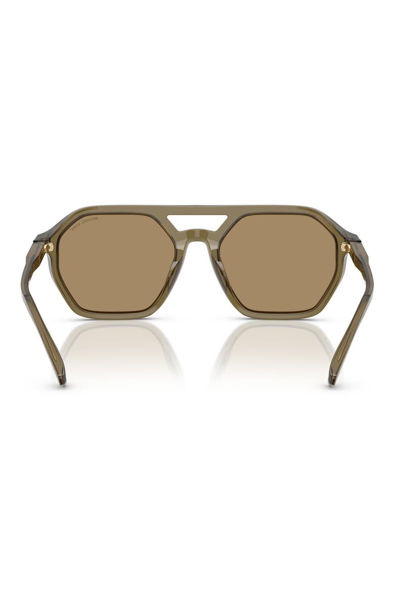 Jackson Hole 57mm Pilot Sunglasses, Alternate, color, OLIVE TRANSPARENT / OLIVE