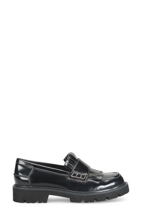 Korks Frida Kiltie Fringe Loafer In Black