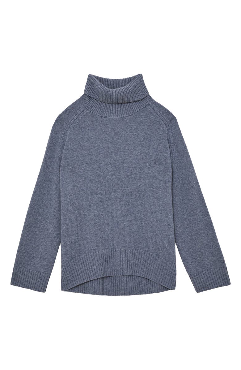 Reiss Brooklyn Wool & Cashmere Turtleneck Sweater, Alternate, color, Blue Marl