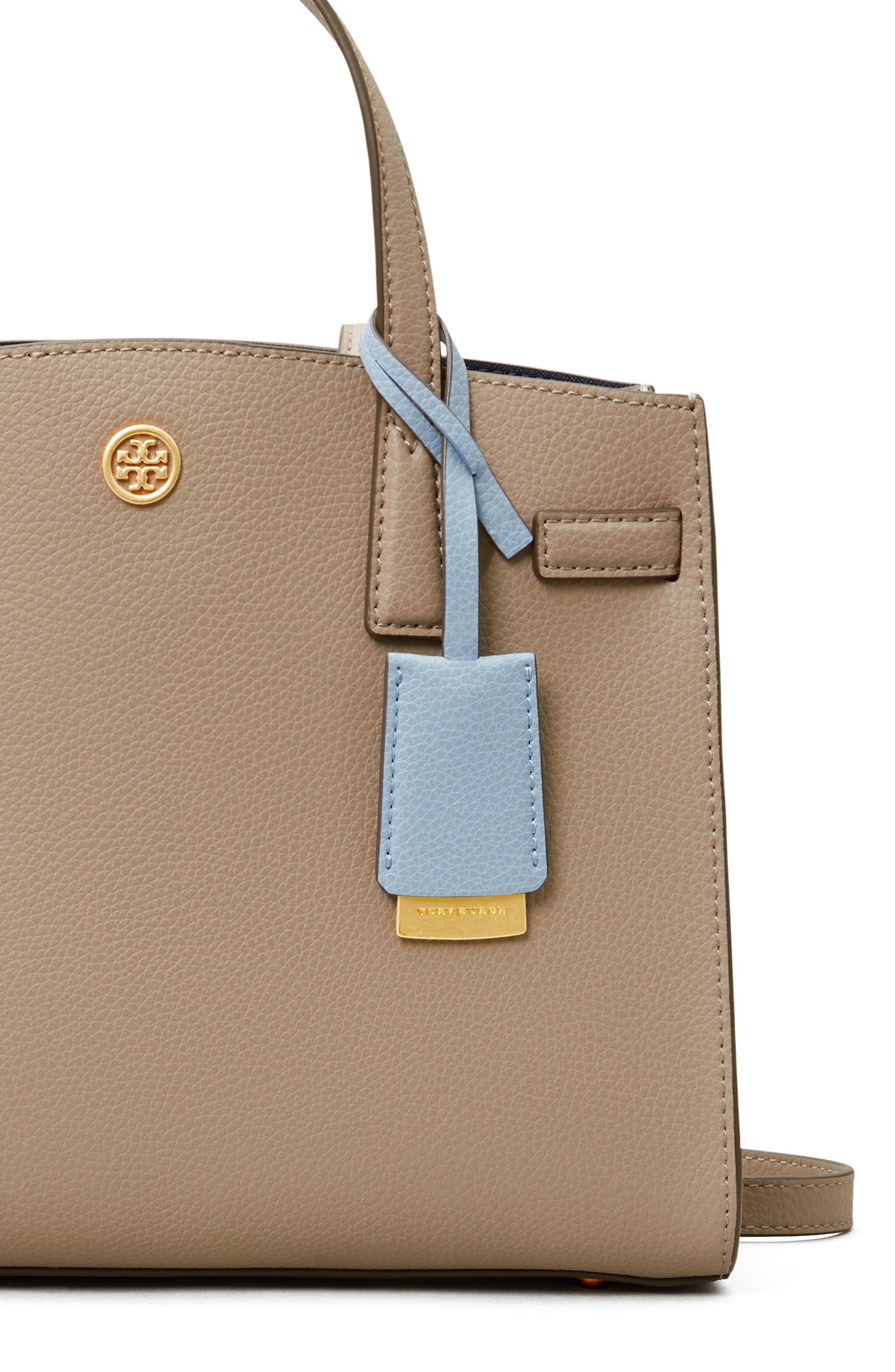Small Walker Leather Satchel, Alternate, color, GRAY HERON