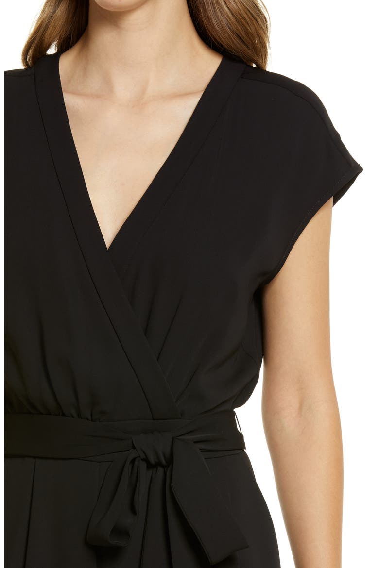 Surplice Jumpsuit, Alternate, color, BLACK