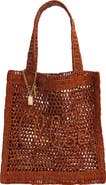 Chloé Summer Banana Crochet Raffia Tote Bag