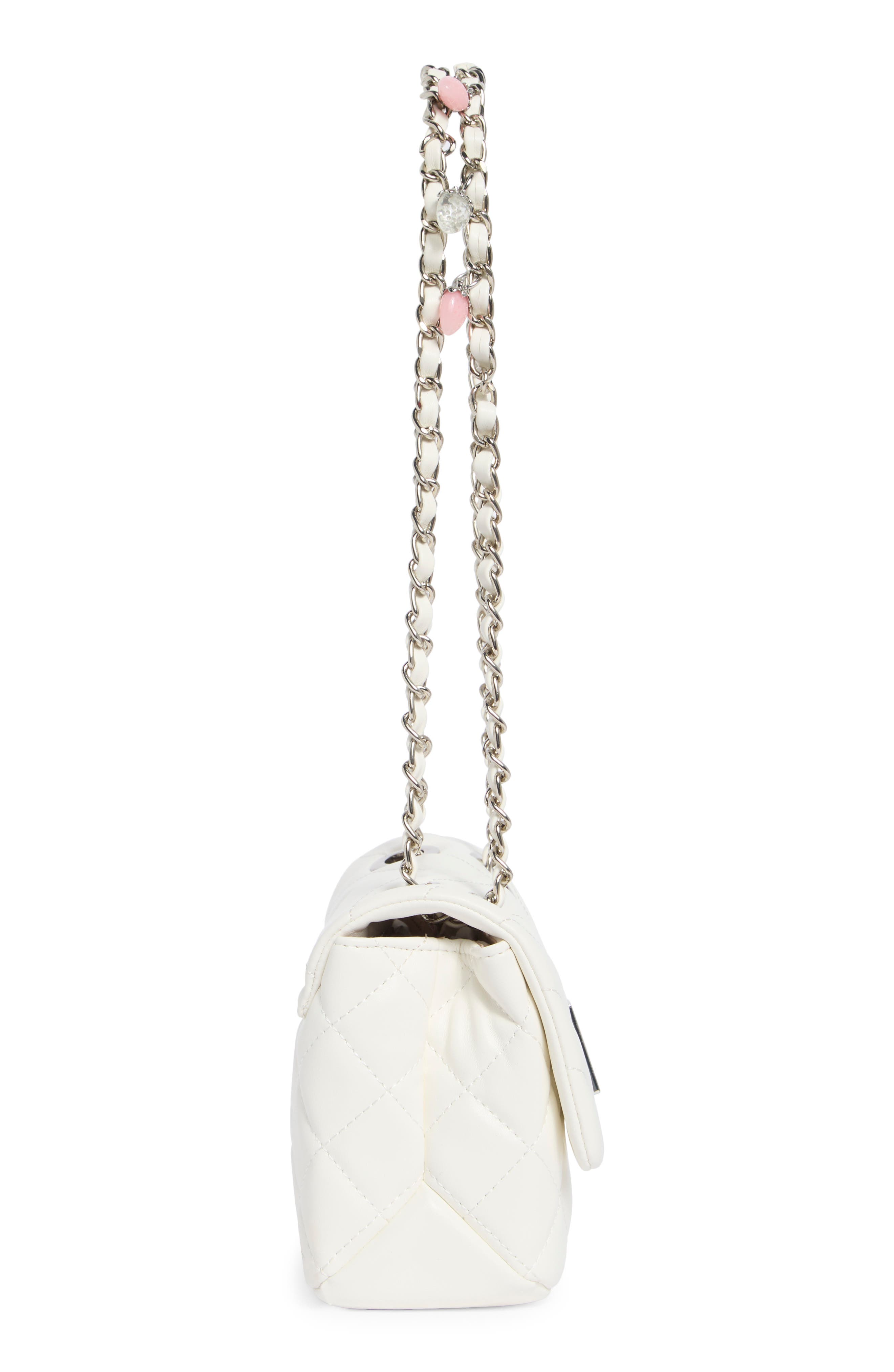 ALDO Alnilam Quilted Crossbody Bag, Alternate, color, White