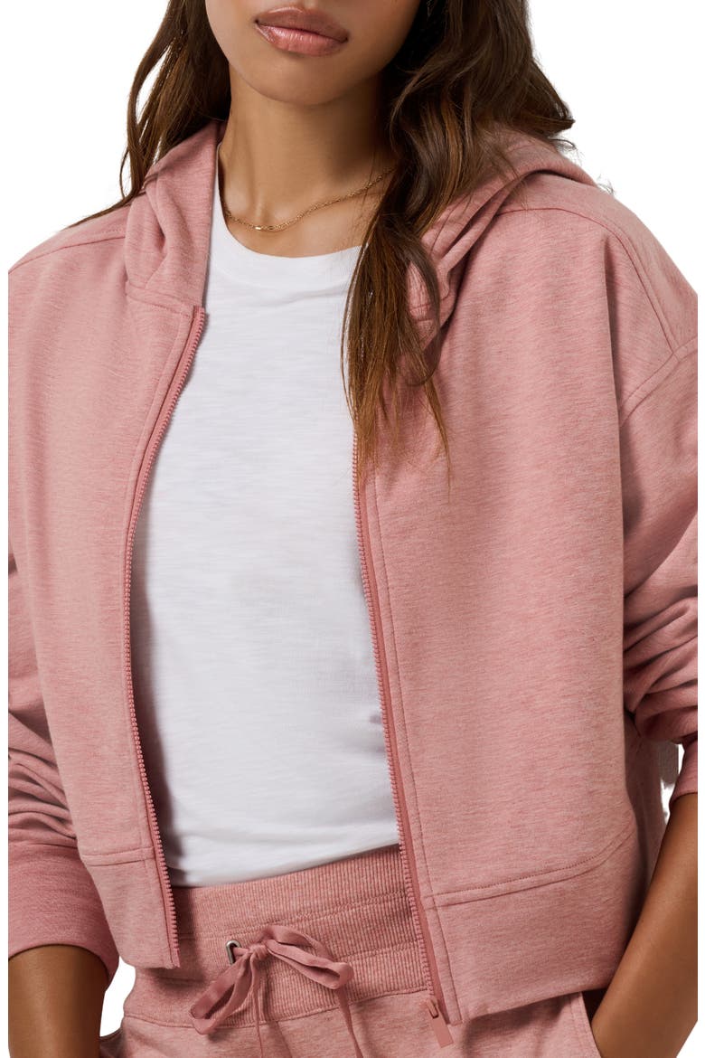 Cloud Fleece Stellar Zip Hoodie, Main, color, HEATHER BRICK DUST