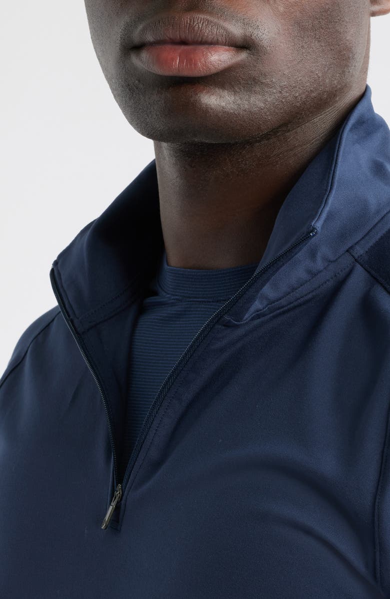 Zella Live In Performance Quarter Zip Pullover, Alternate, color, Navy Eclipse