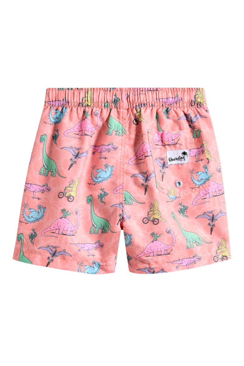 Kids' Dino Riders Swim Trunks, Alternate, color, PEACH