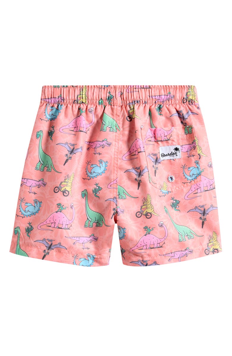Boardies Kids' Dino Riders Swim Trunks, Alternate, color, Peach