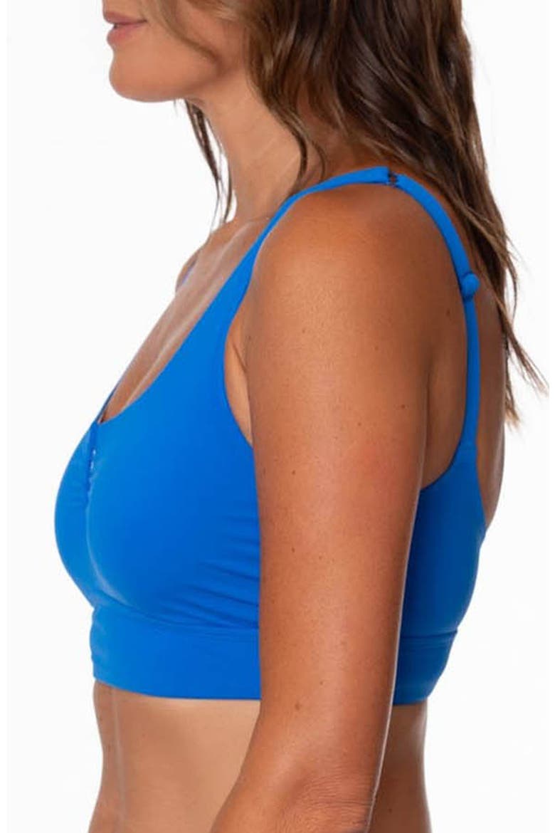 Luisa Notch Neck Midkini Swim Top, Alternate, color, COBALT