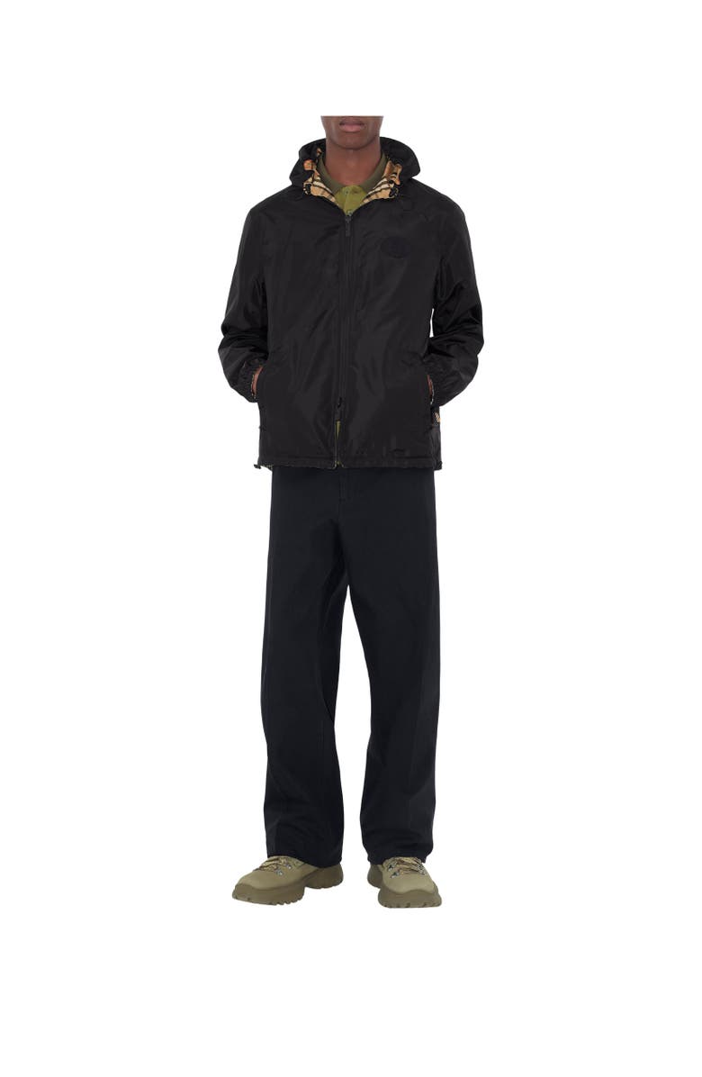 Burberry Reversible Check Hooded Jacket, Alternate, color, Sand