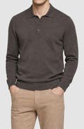 STUDIO GARNET LOS ANGELES Lightweight Merino Wool Three-Button Polo