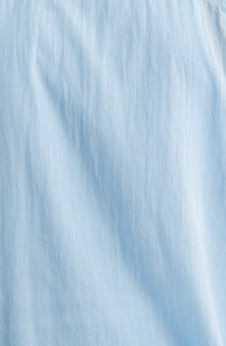 Obey Donnie Stripe Short Sleeve Cotton Button-Up Shirt, Alternate, color, Cerulean Multi