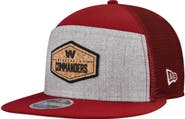 New Era Men's New Era Gray/Burgundy Washington Commanders Cork Split Panel 9FIFTY Trucker Snapback Hat