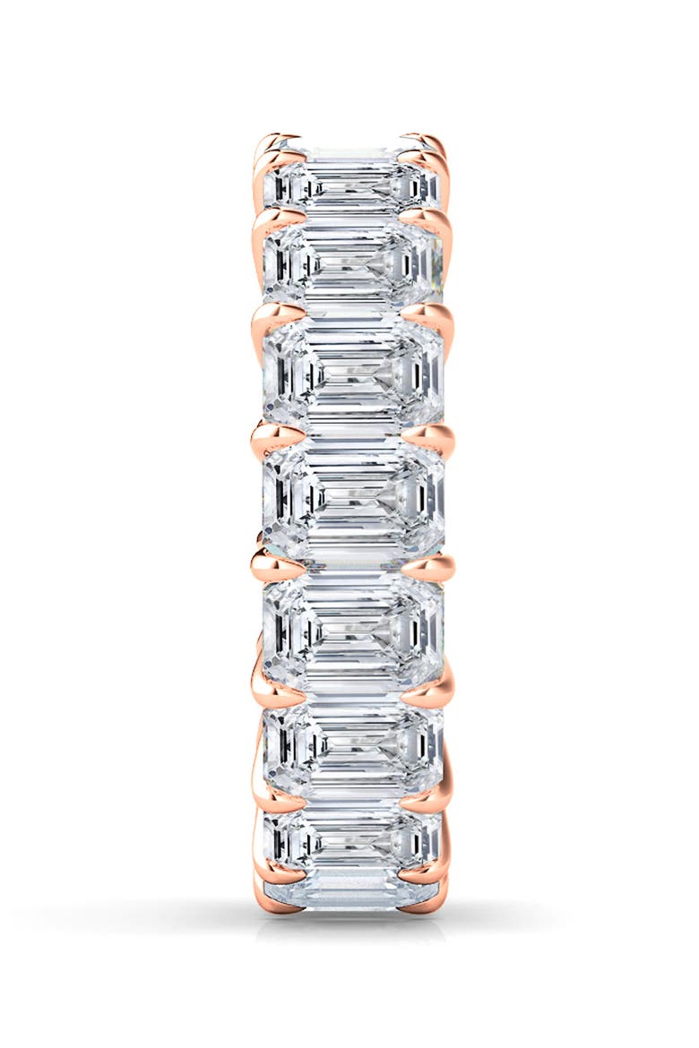 Emerald Cut Lab Created Diamond 18K Gold Eternity Band, Alternate, color, ROSE GOLD