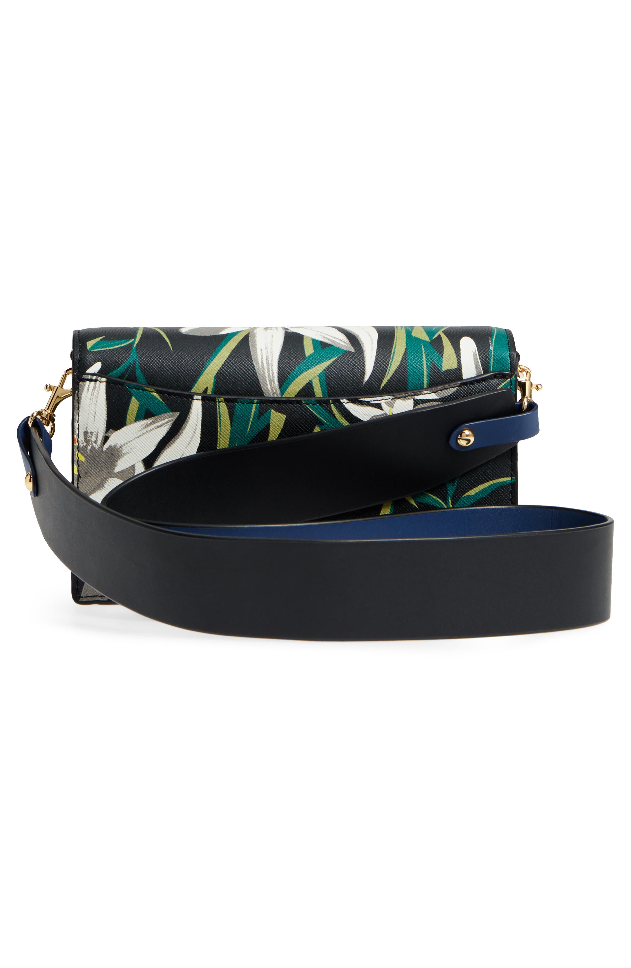 Diane von Furstenberg Soirée Leather Convertible Crossbody Bag, Alternate, color, 