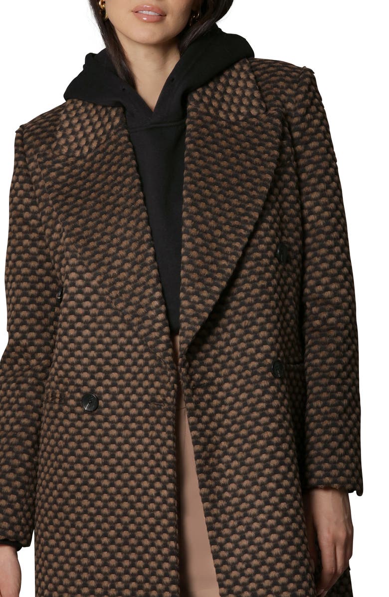 Avec Les Filles Double Breasted Coat, Alternate, color, 