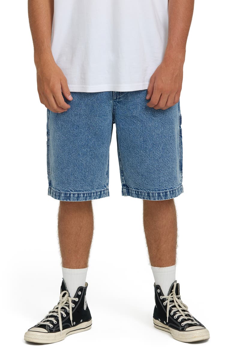 Billabong Bad Dog Denim Utility Shorts, Main, color, Faded Denim