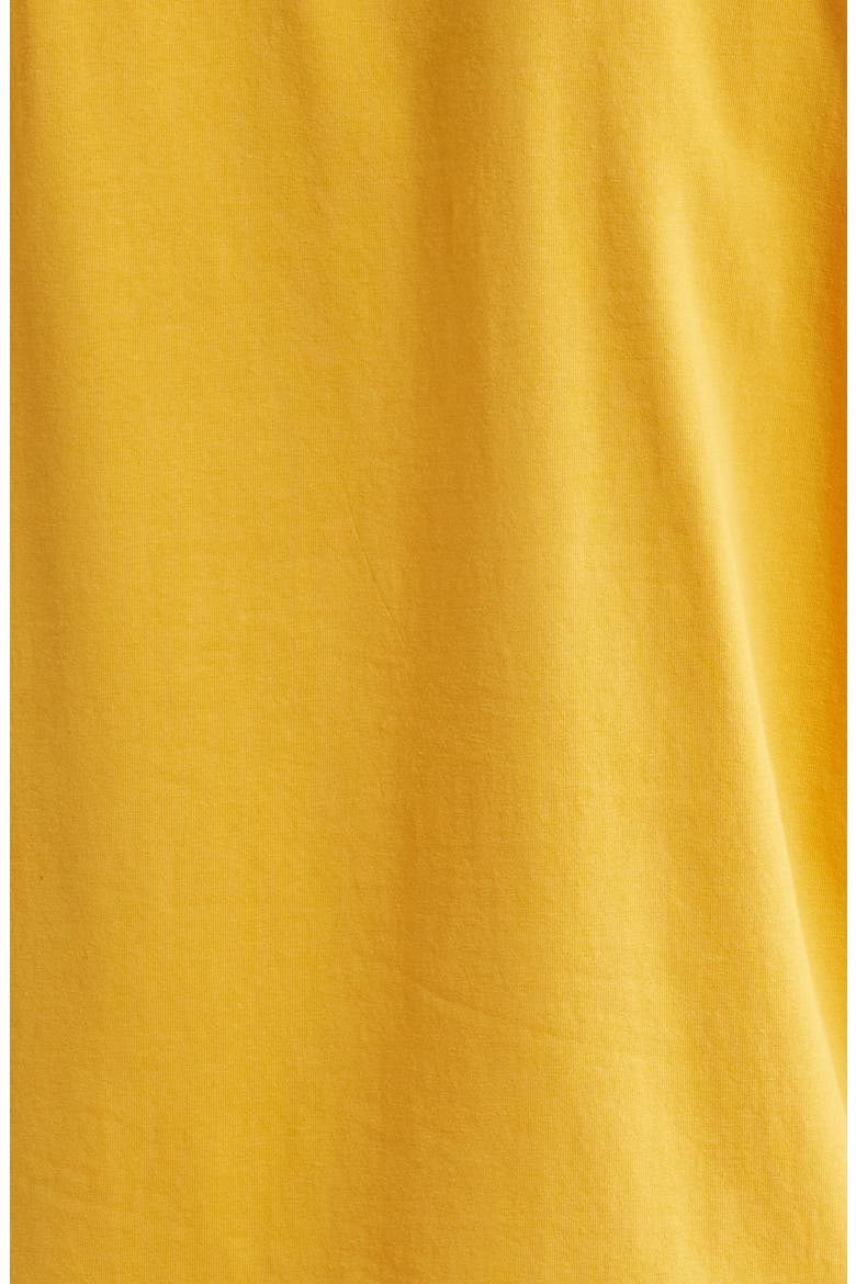Cuffed Stretch Cotton Graphic T-Shirt, Alternate, color, MUSTARD