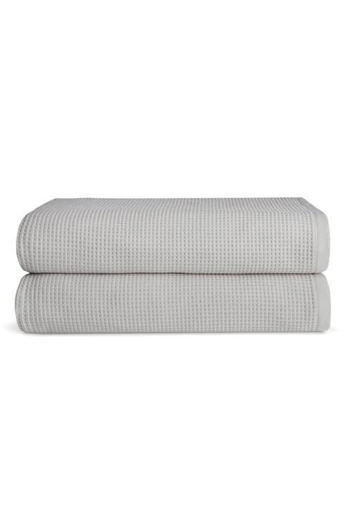 Cozy Earth Waffle Bath Sheet In Gray