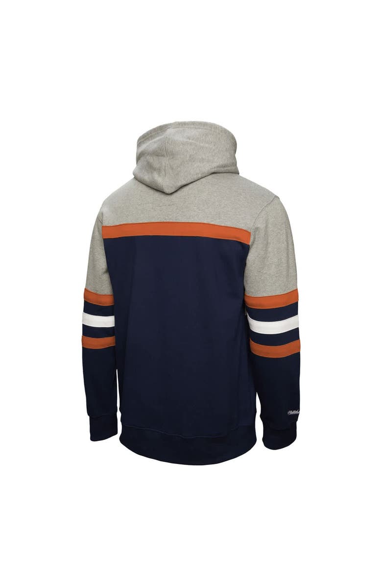 Mitchell & Ness Men's Mitchell & Ness Navy/Gray Edmonton Oilers Head Coach Pullover Hoodie, Alternate, color, Navy