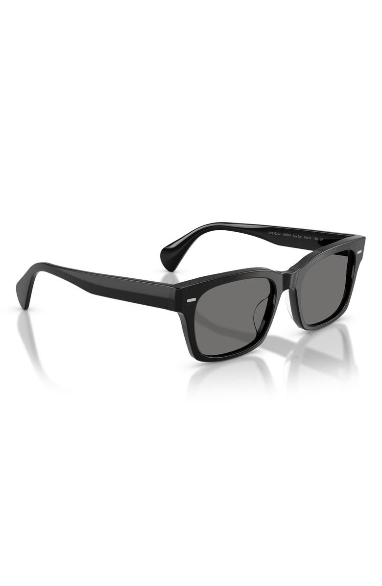 Oliver Peoples Ryce 54mm Polarized Square Sunglasses, Alternate, color, Black / Polar Grey