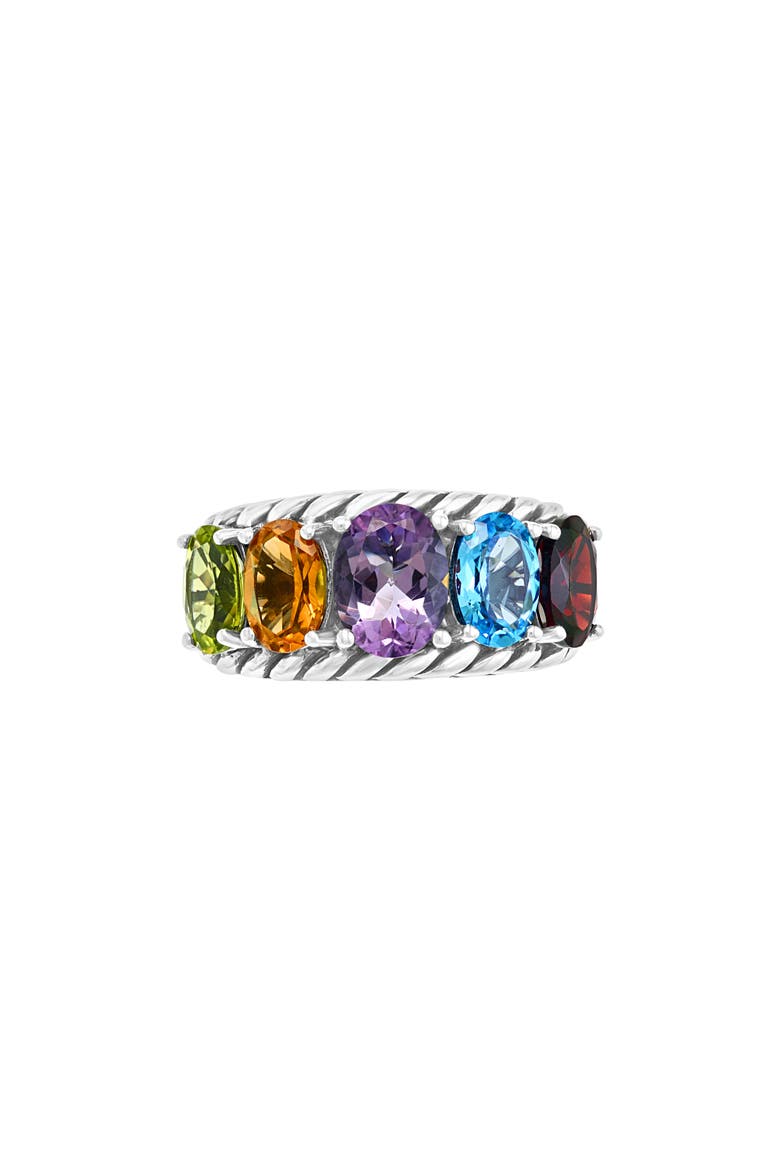 Sterling Silver Mixed Gemstone Ring, Alternate, color, SILVER