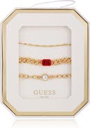GUESS Set of 3 Assorted Chain Bracelets