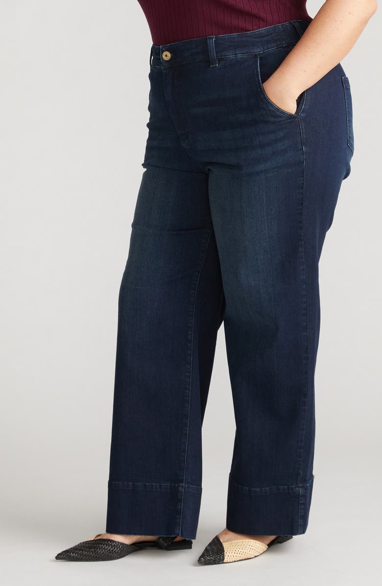 Universal Standard Carol High Waist Stretch Wide Leg Jeans, Alternate, color, Daydream Blue