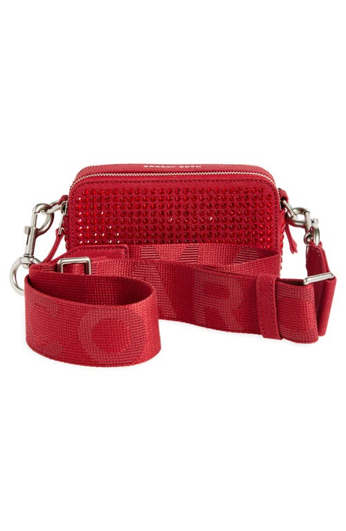 Marc Jacobs The Crystal Canvas Snapshot Bag In Siren Crystal