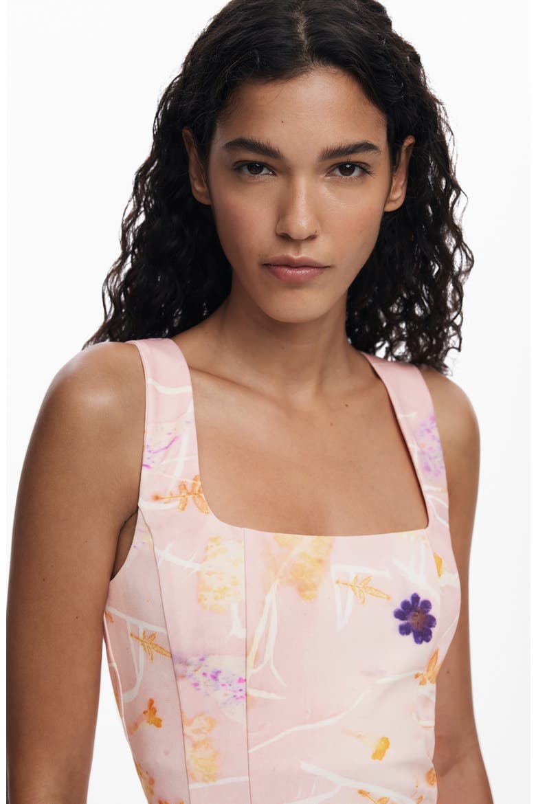 Floral Sleeveless Minidress, Alternate, color, PINK