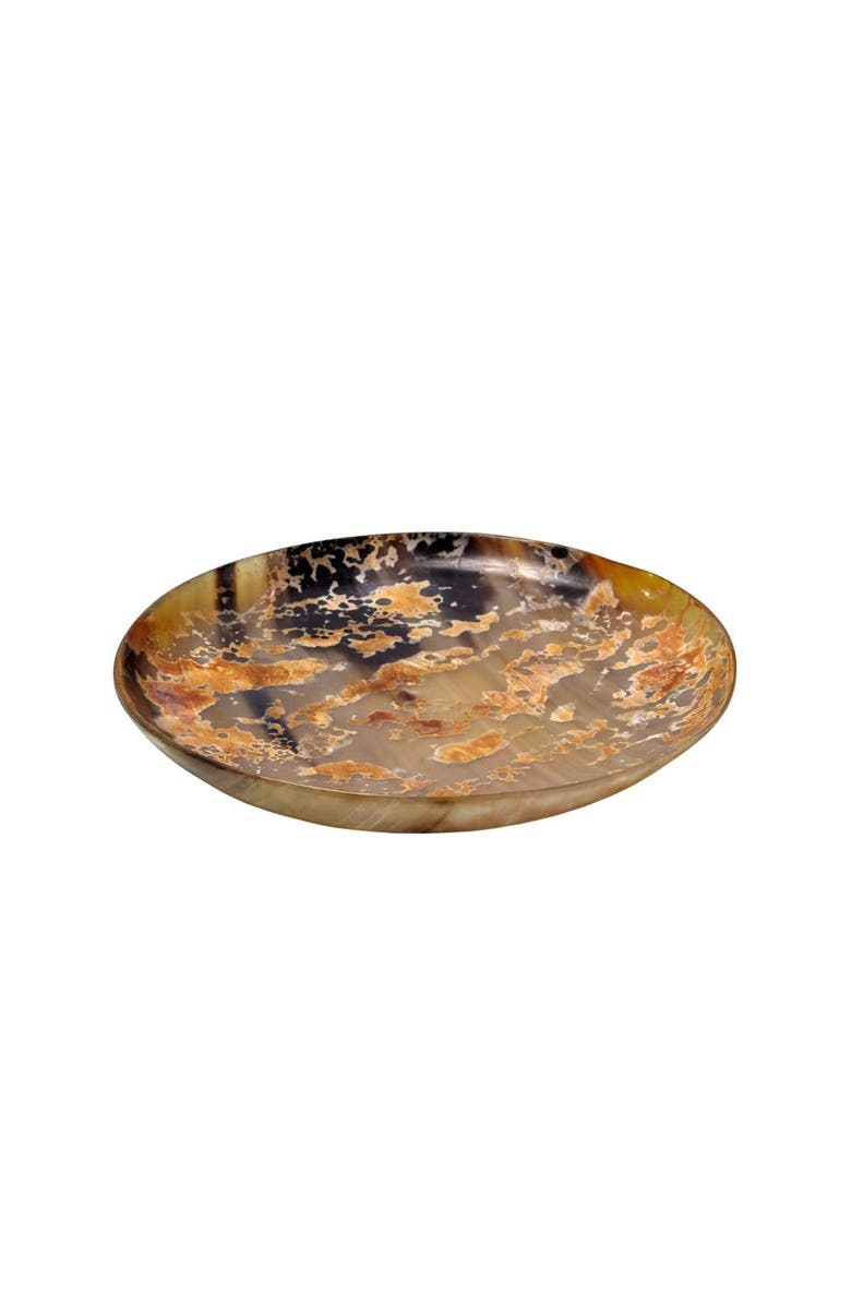 Be Home Horn Side Speckled Plate, Main, color, Brown
