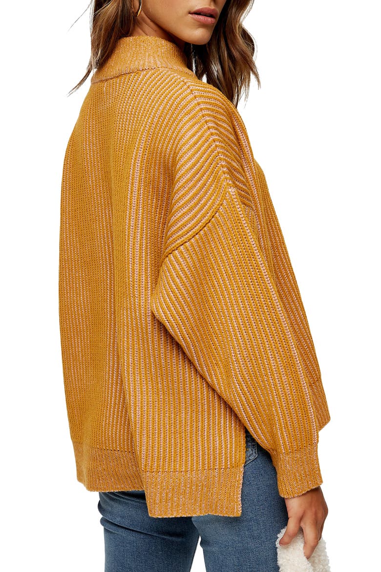 Mock Neck Sweater, Alternate, color, MUSTARD