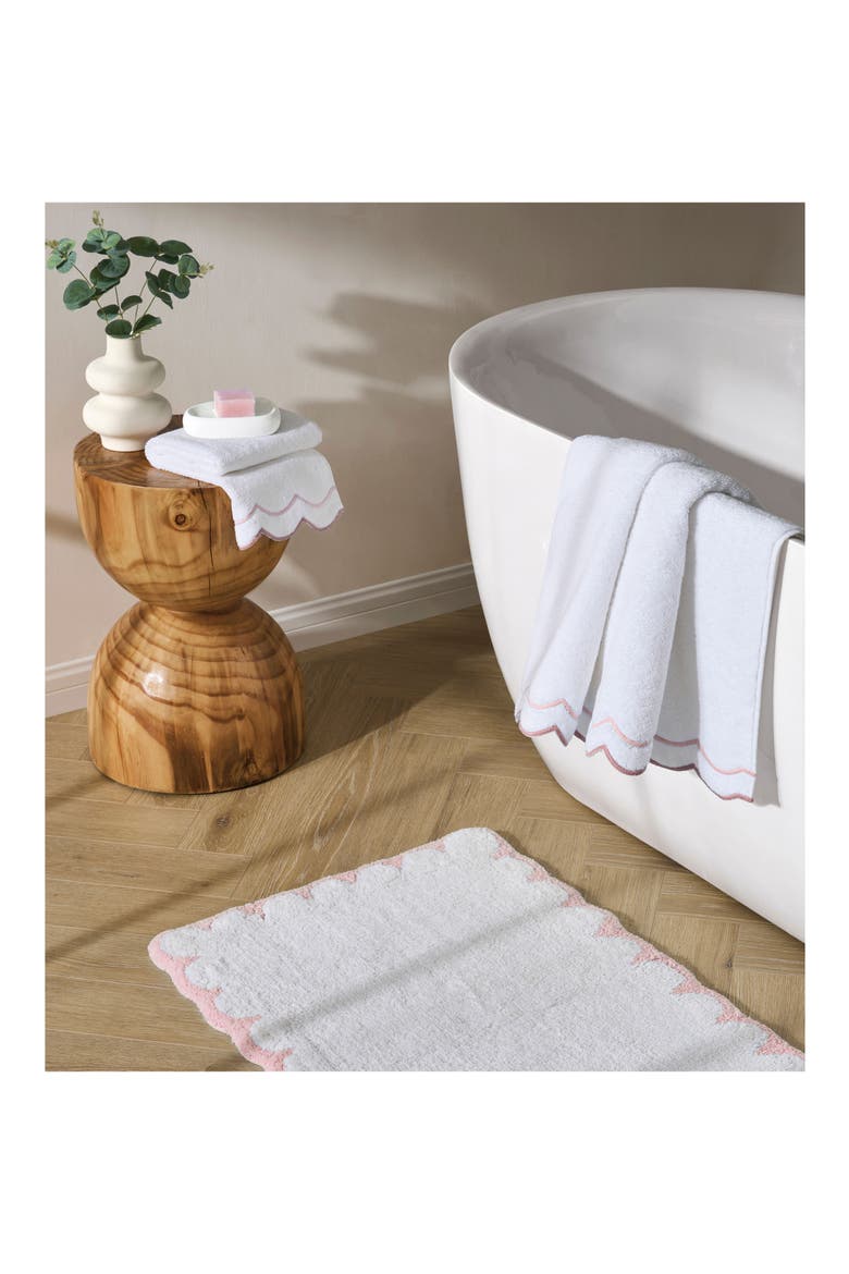 Scallop 4-Piece Towel Set, Alternate, color, BLUSH