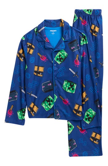 Ame Kids' Minecraft Pajamas In Blue