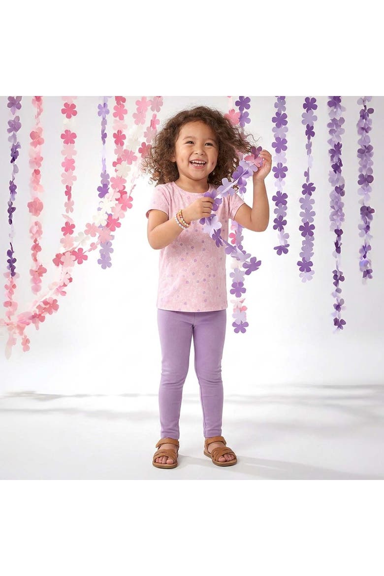 Toddler Organic Cotton Short Sleeve Ribbed Scoop Neck Tee, Alternate, color, Blush Meadow