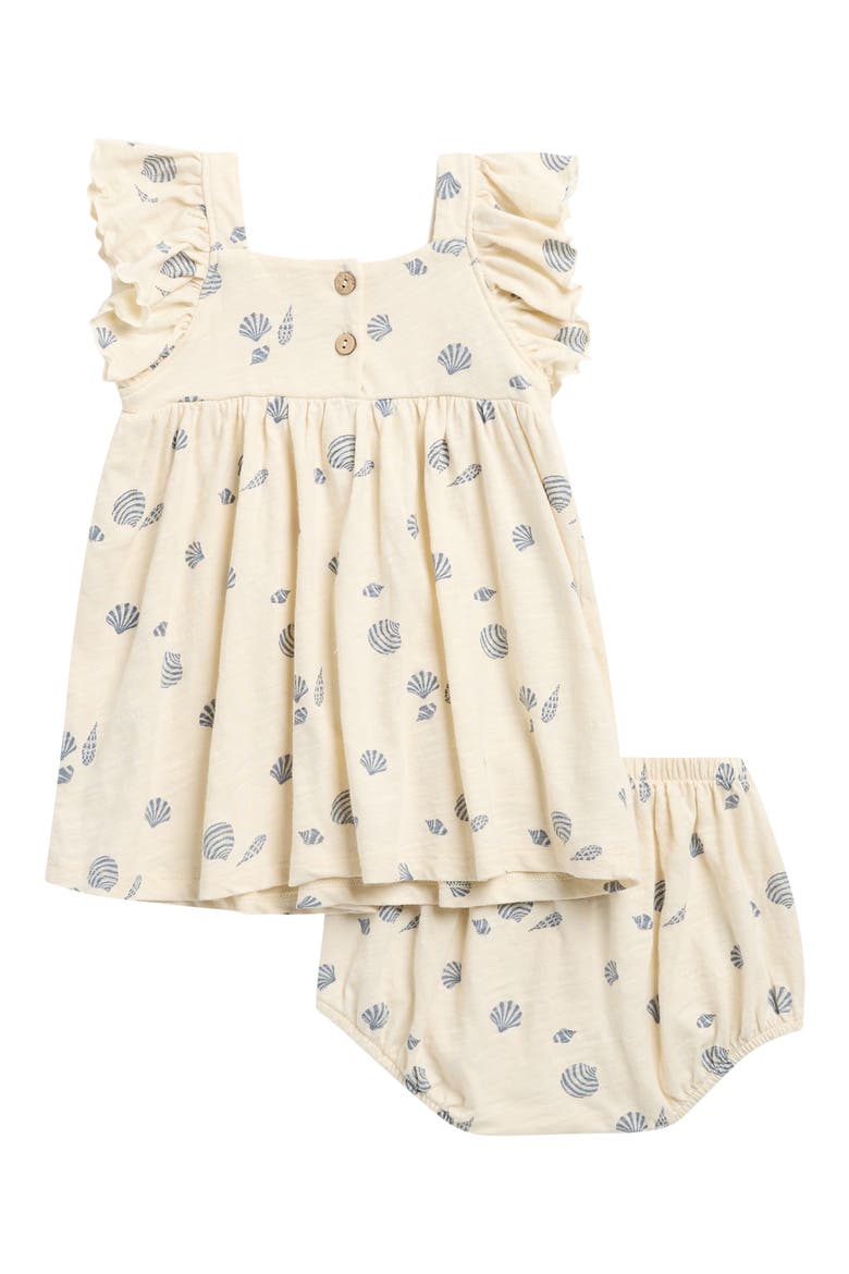 Mariposa Ruffle Cotton Dress with Bloomers, Alternate, color, NATURAL